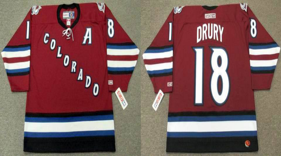 2019 Men Colorado Avalanche #18 Drury red CCM NHL jerseys->colorado avalanche->NHL Jersey